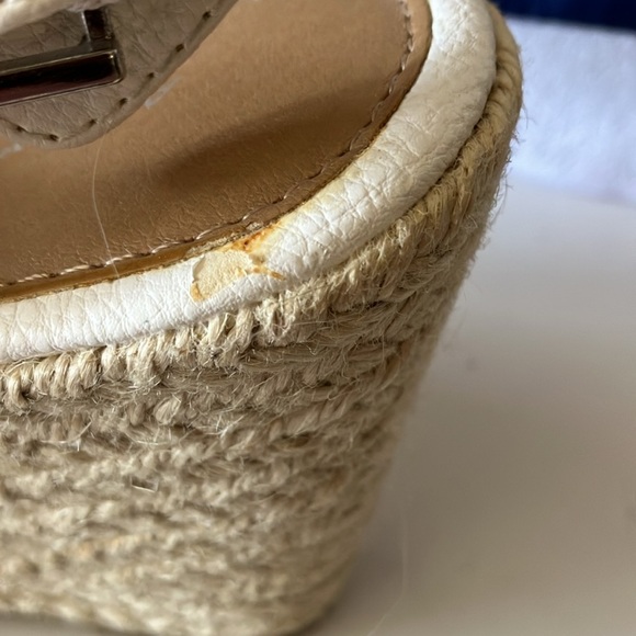 Apt 9 Women’s Sz 8M White Espadrille Wedge Platform Sling Back Open Toe Heels - Picture 10 of 10